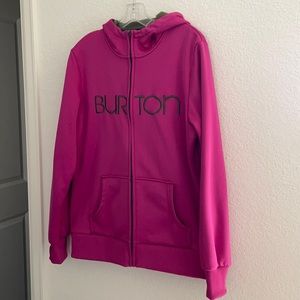 Burton fitted fleece lined zip up hoodie